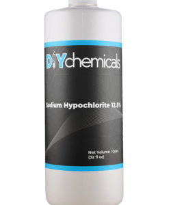 Packaged Quart of DIYChemicals Sodium Hypochlorite 12.5% – Generic Commercial Grade Liquid Bleach.