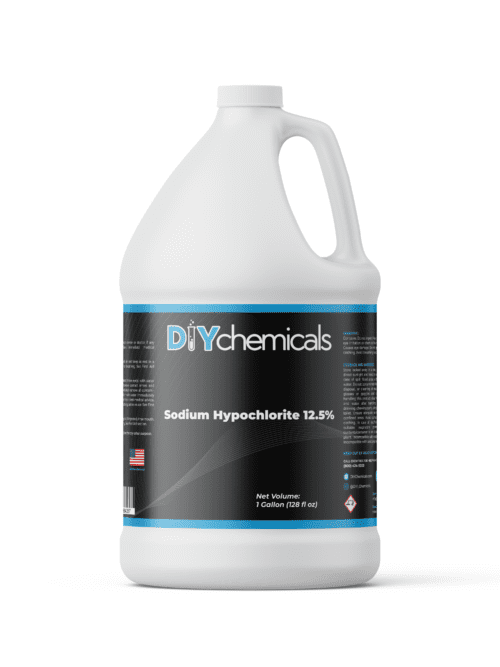 Packaged Gallon container of DIYChemicals Sodium Hypochlorite 12.5% – Generic Commercial Grade Liquid Bleach.