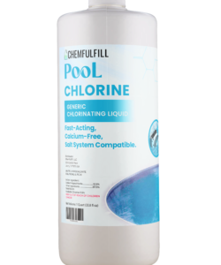 Packaged Quart of Chemfulfill Pool Chlorine – Generic Liquid Pool Chlorine.